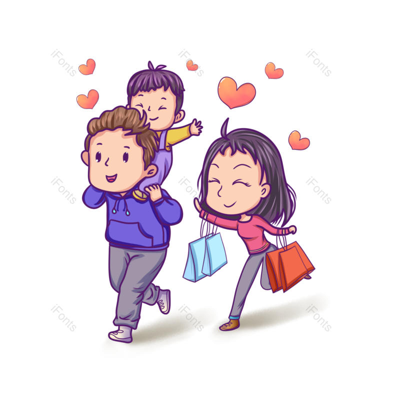 卡通图片,幸福元素,插画PNG,素材免抠素材